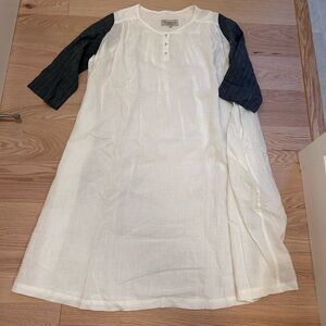 Vlas Blomme Kortrijk linnen shirt dress